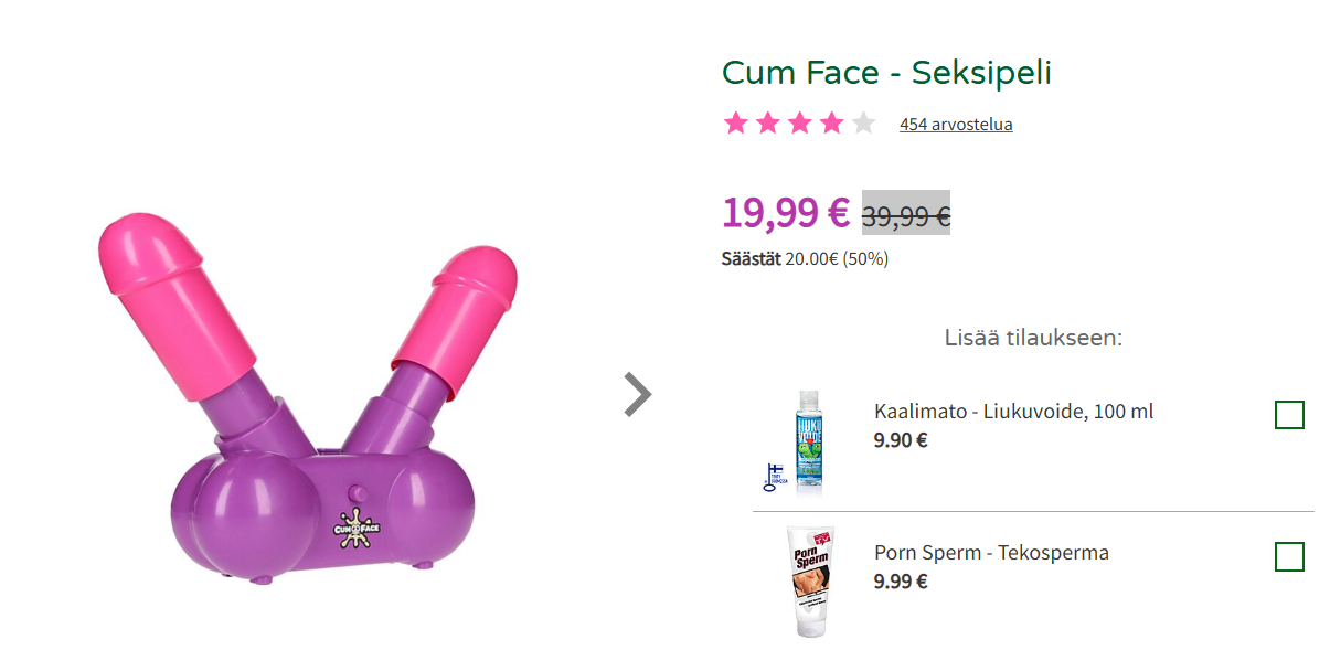 Cumface-seksipeli Kaalimato.comissa