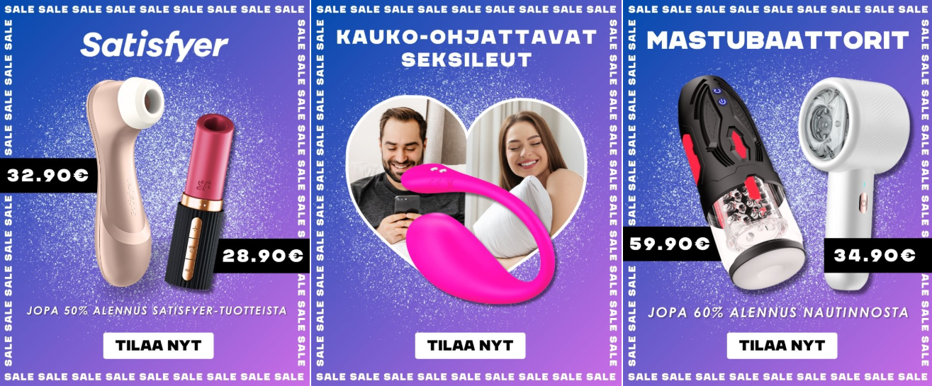Woome.fi - halvat seksilelut miehille, naisille, pareille sekä non-binäärisille